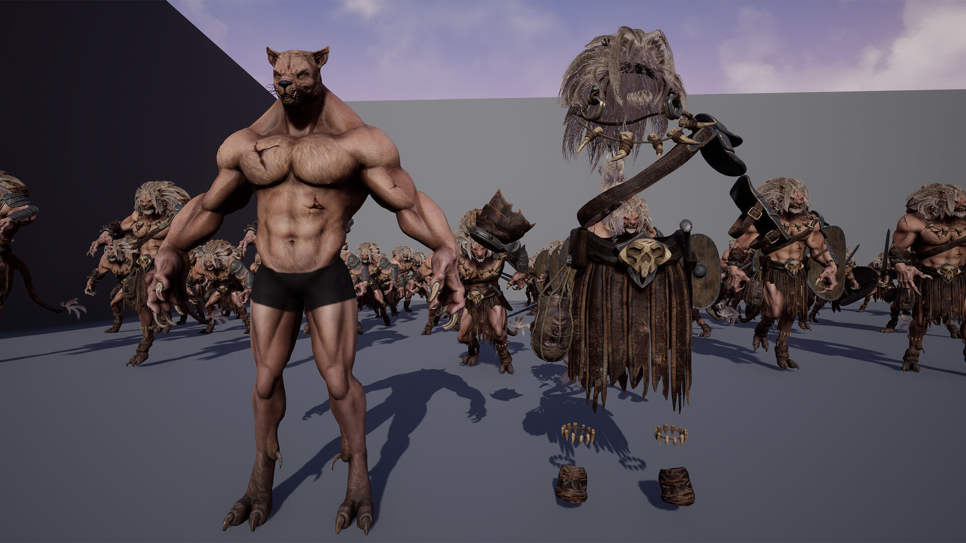 Lion Gladiator Low-poly 3D model_26