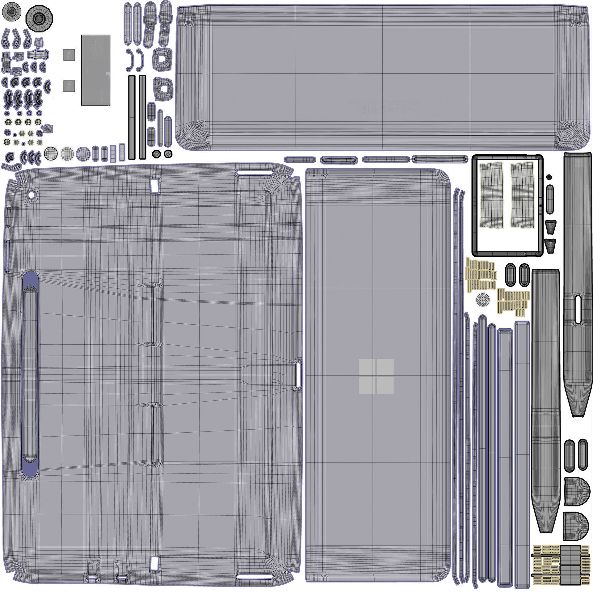 Surface Pro 12 2025 Low-poly 3D model_14