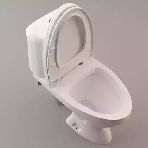Toilet Lavatory Loo - High Poly Model 3D model