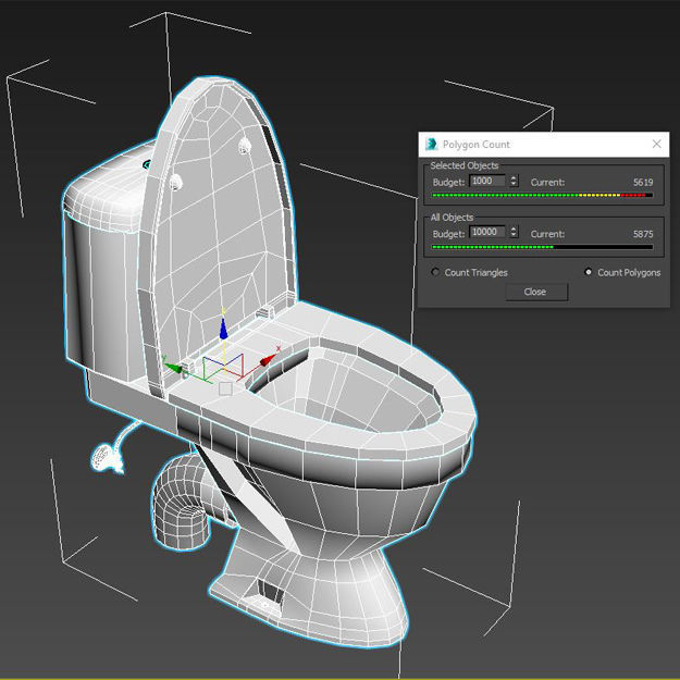 Toilet Lavatory Loo - High Poly Model 3D model_10