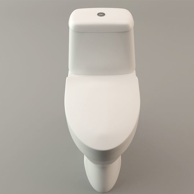 Toilet Lavatory Loo - High Poly Model 3D model_6