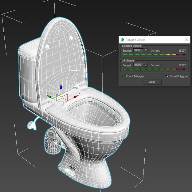 Toilet Lavatory Loo - High Poly Model 3D model_11