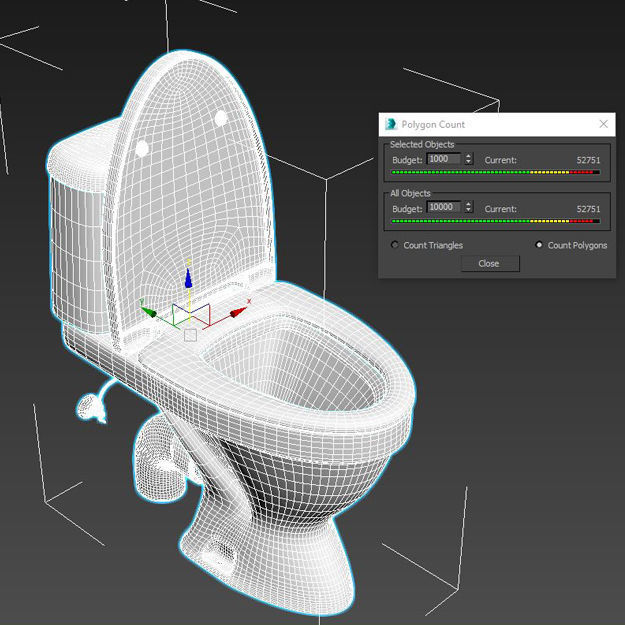Toilet Lavatory Loo - High Poly Model 3D model_12