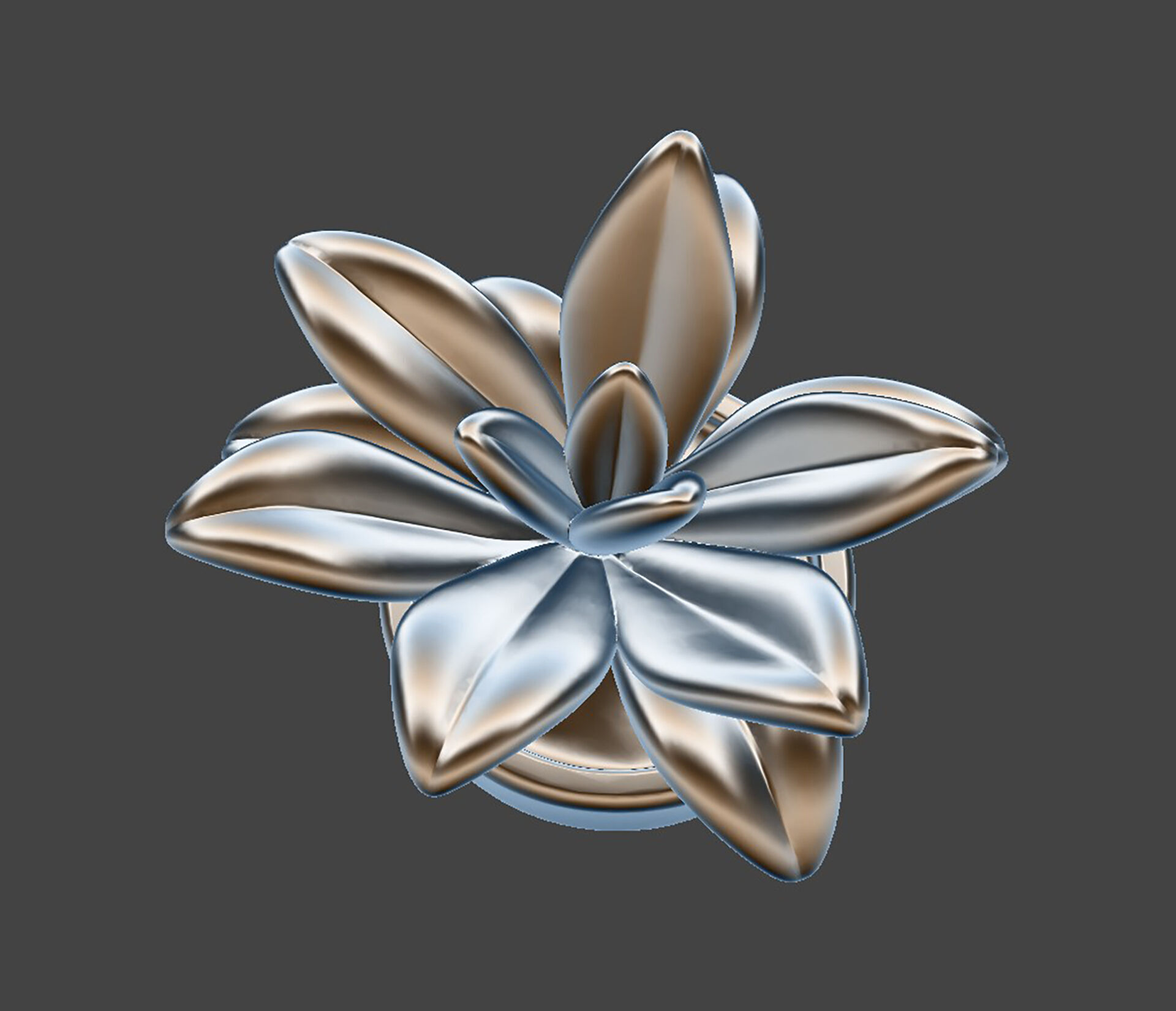 Succulent Plant in Pot 3D Printable Decorative Model 3D print model_4