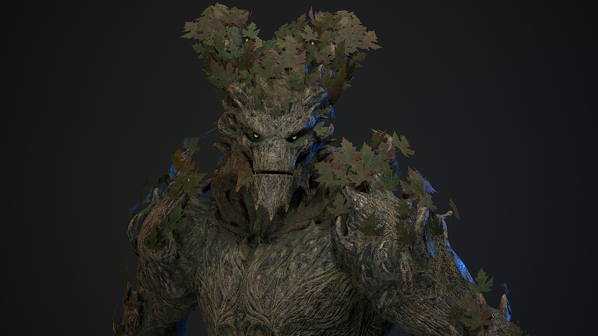 Golem 2 Low-poly 3D model_19