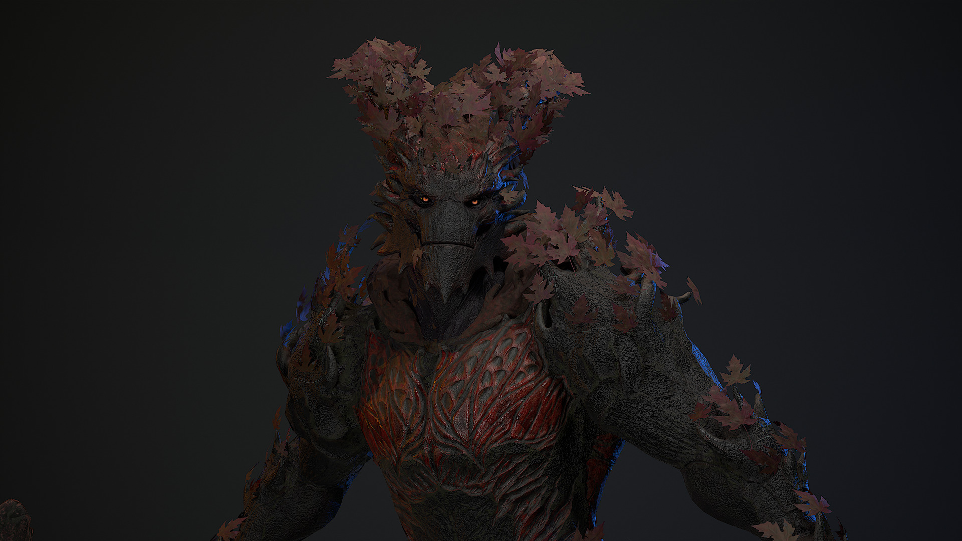 Golem 2 Low-poly 3D model_16