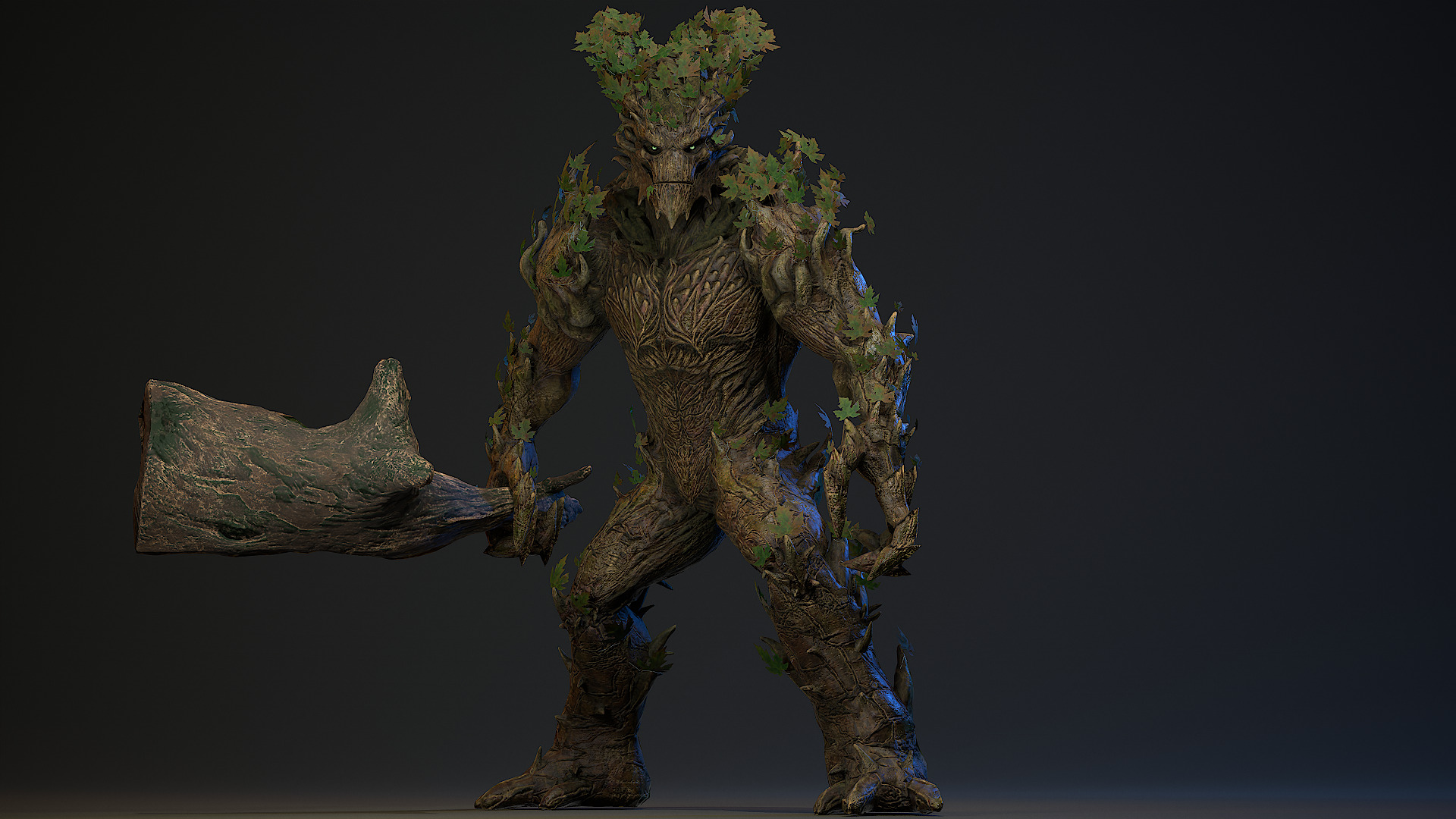 Golem 2 Low-poly 3D model_10