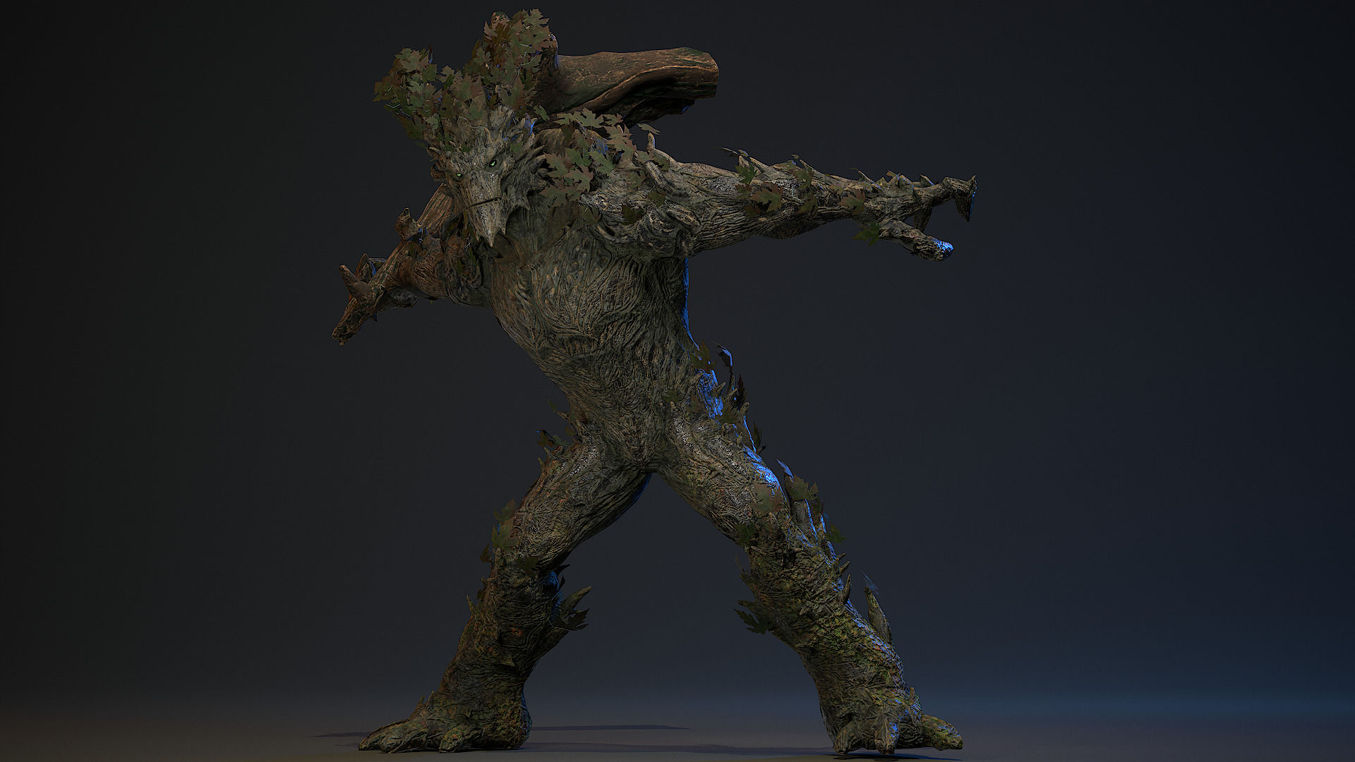 Golem 2 Low-poly 3D model_9