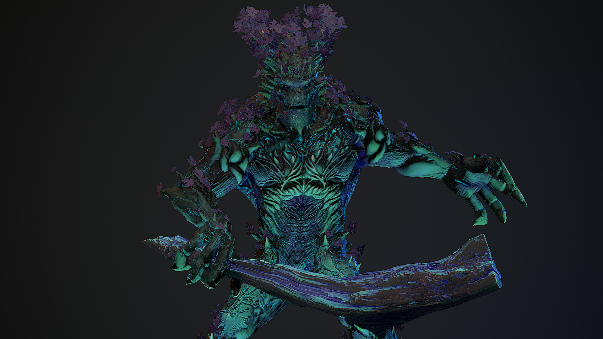 Golem 2 Low-poly 3D model_12