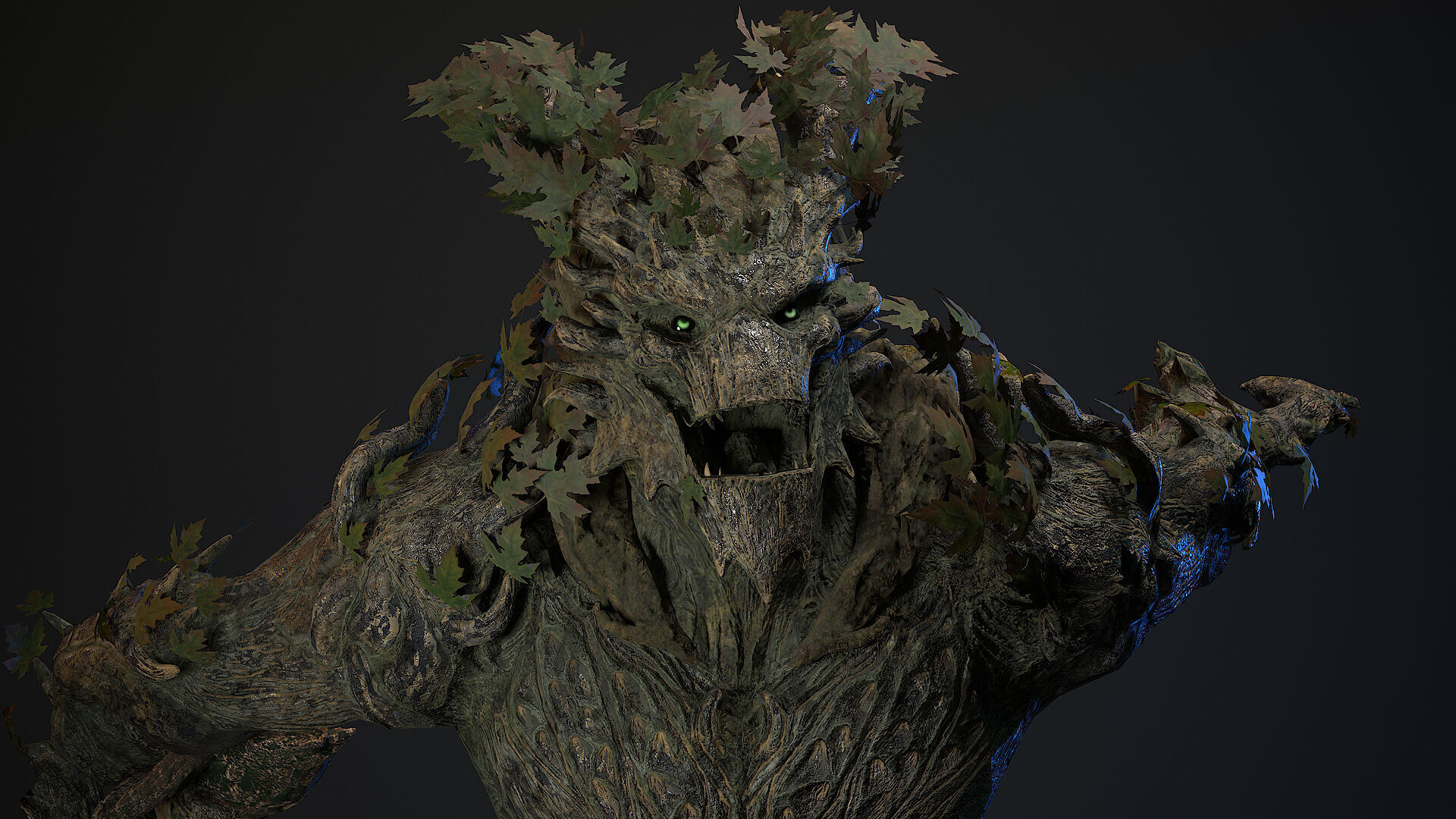 Golem 2 Low-poly 3D model_13