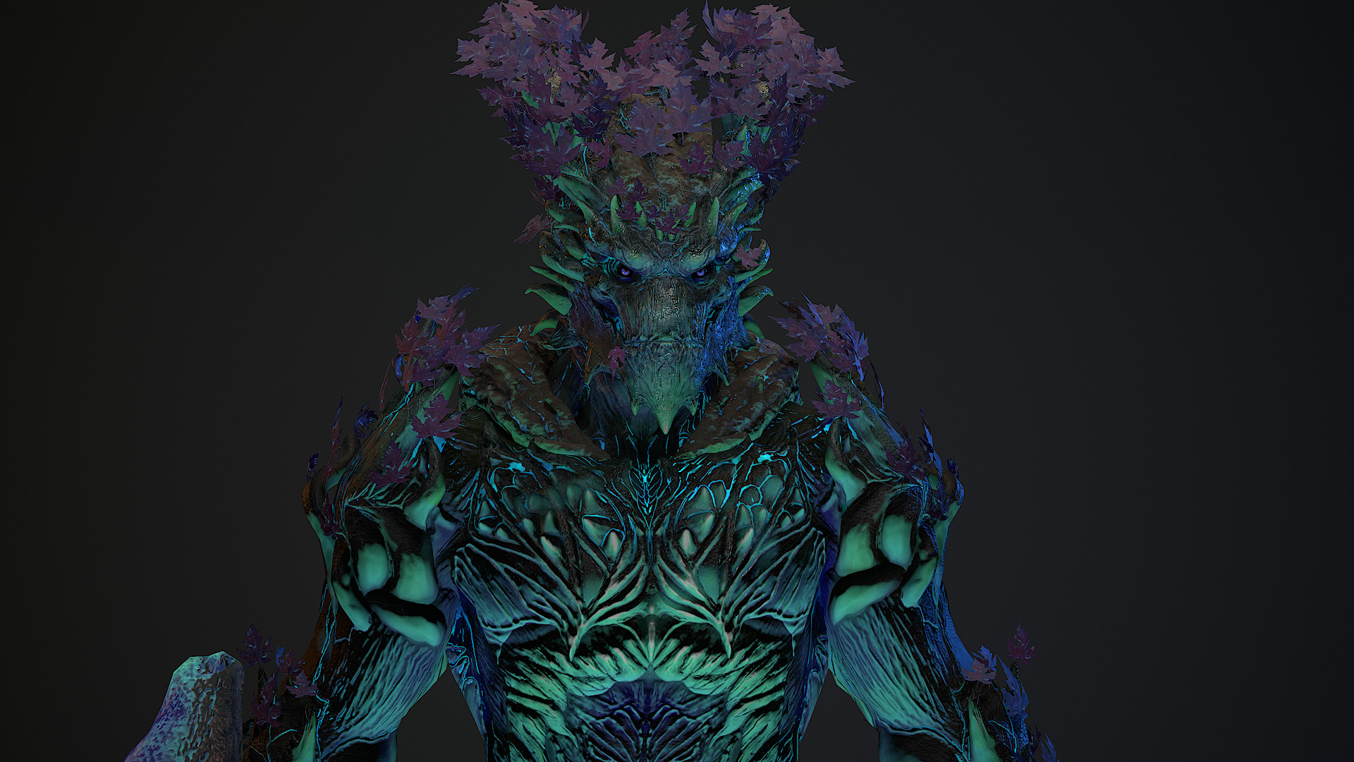 Golem 2 Low-poly 3D model_8