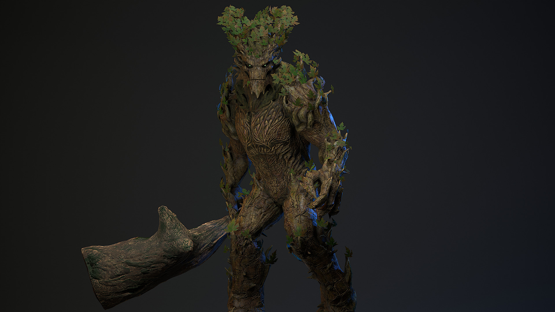 Golem 2 Low-poly 3D model_14