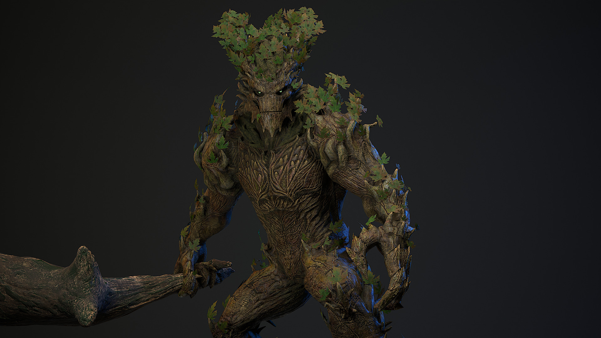 Golem 2 Low-poly 3D model_17