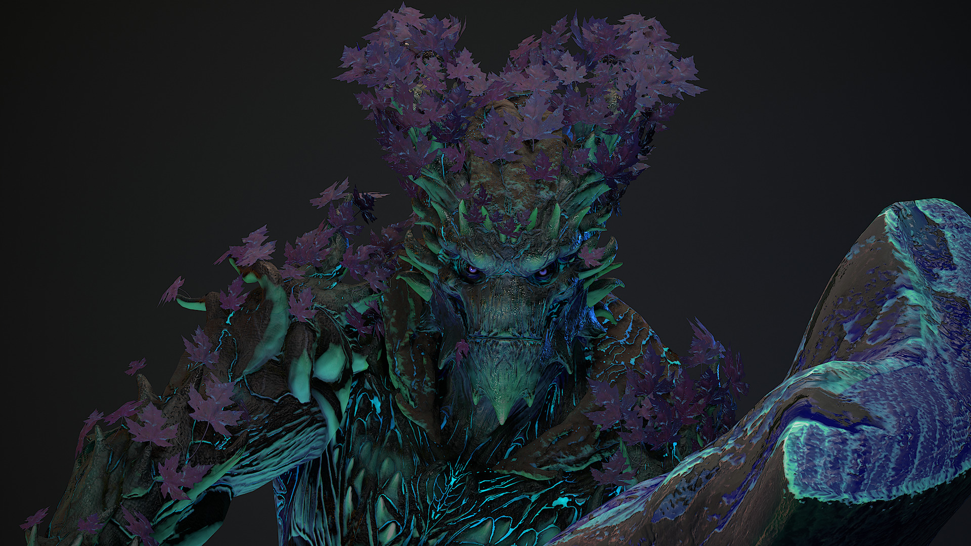 Golem 2 Low-poly 3D model_15