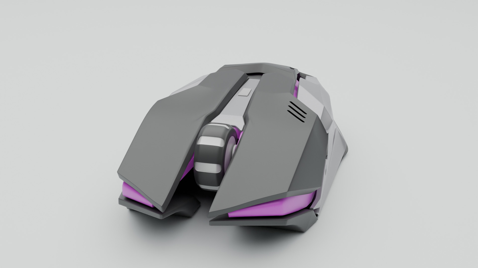 Wireless Mouse Low-poly 3D model_8