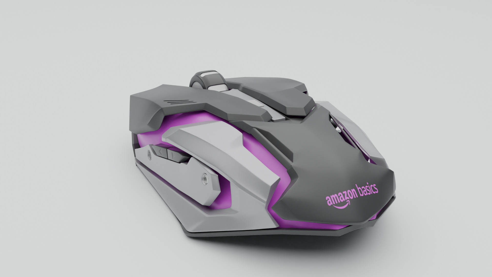 Wireless Mouse Low-poly 3D model_5