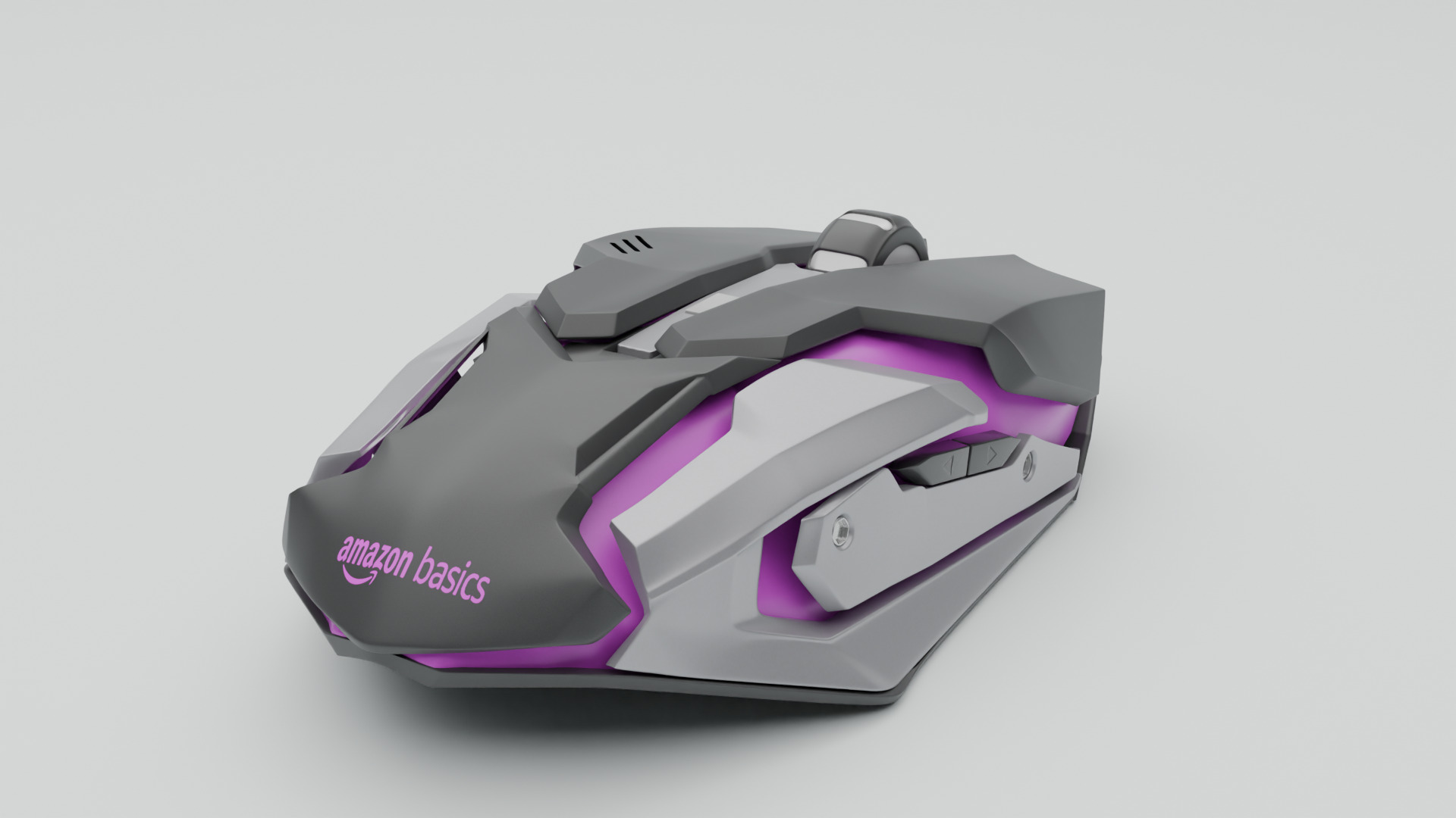 Wireless Mouse Low-poly 3D model_4