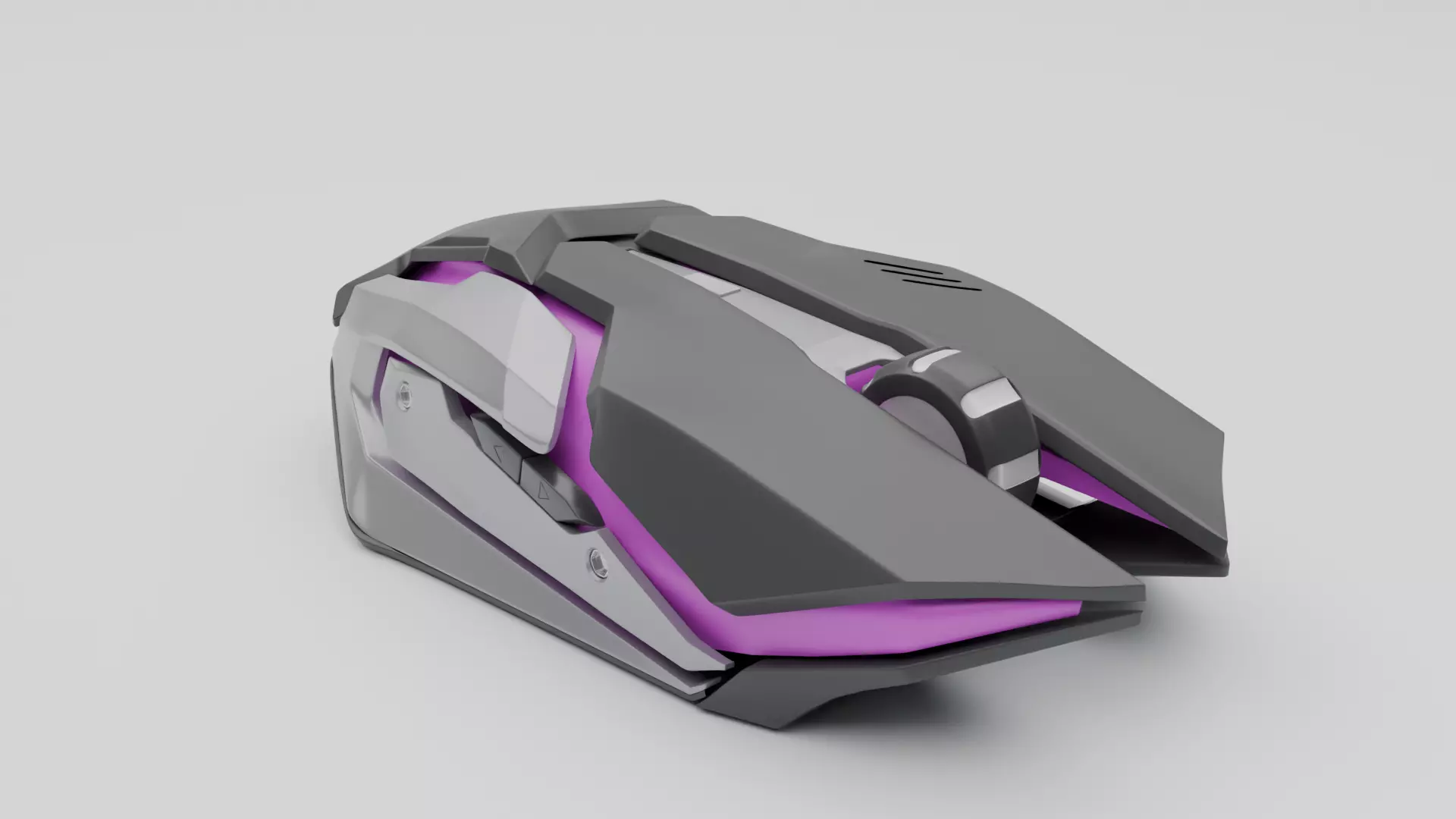 Wireless Mouse Low-poly 3D model_0