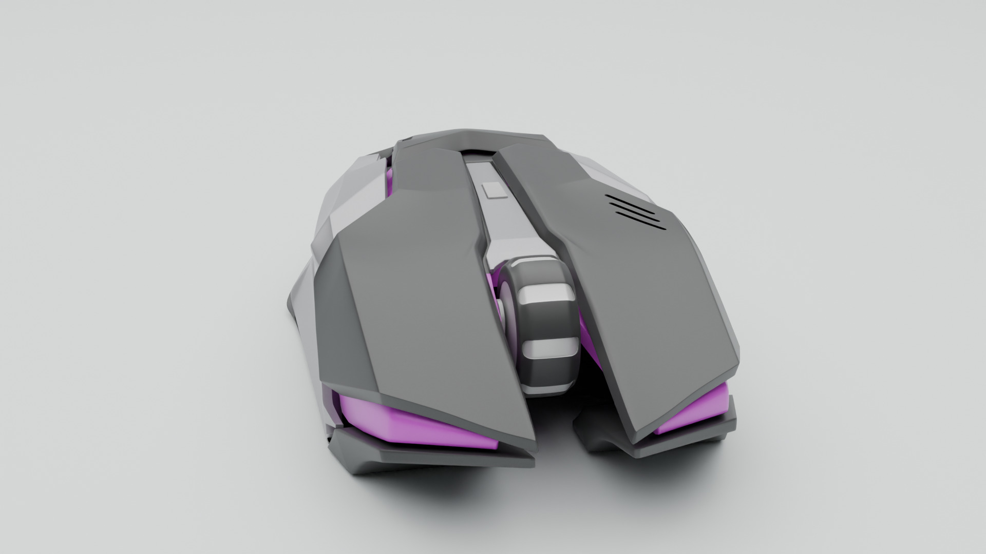 Wireless Mouse Low-poly 3D model_2