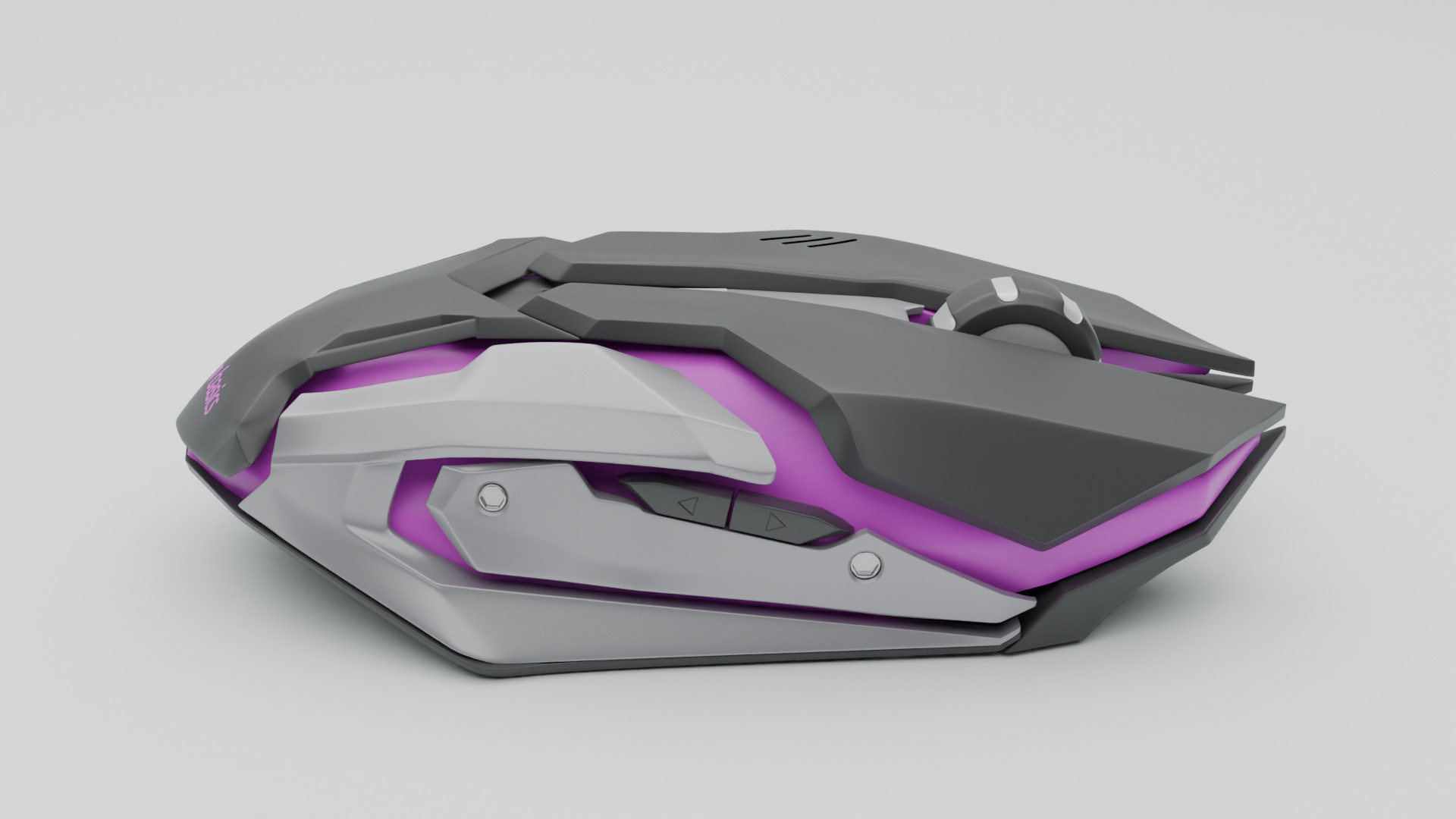 Wireless Mouse Low-poly 3D model_3