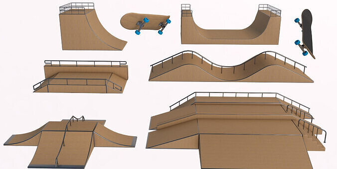 Skate Park PACK 3D model