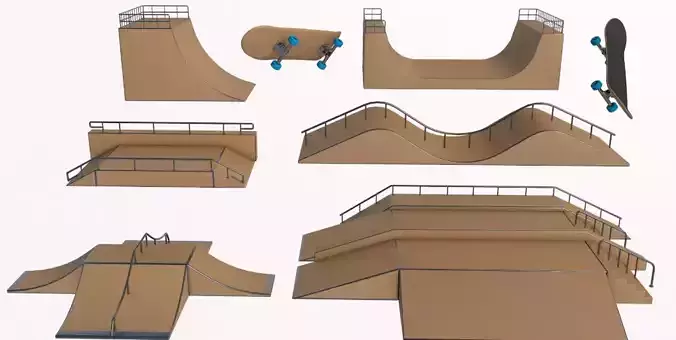 Skate Park PACK 3D model