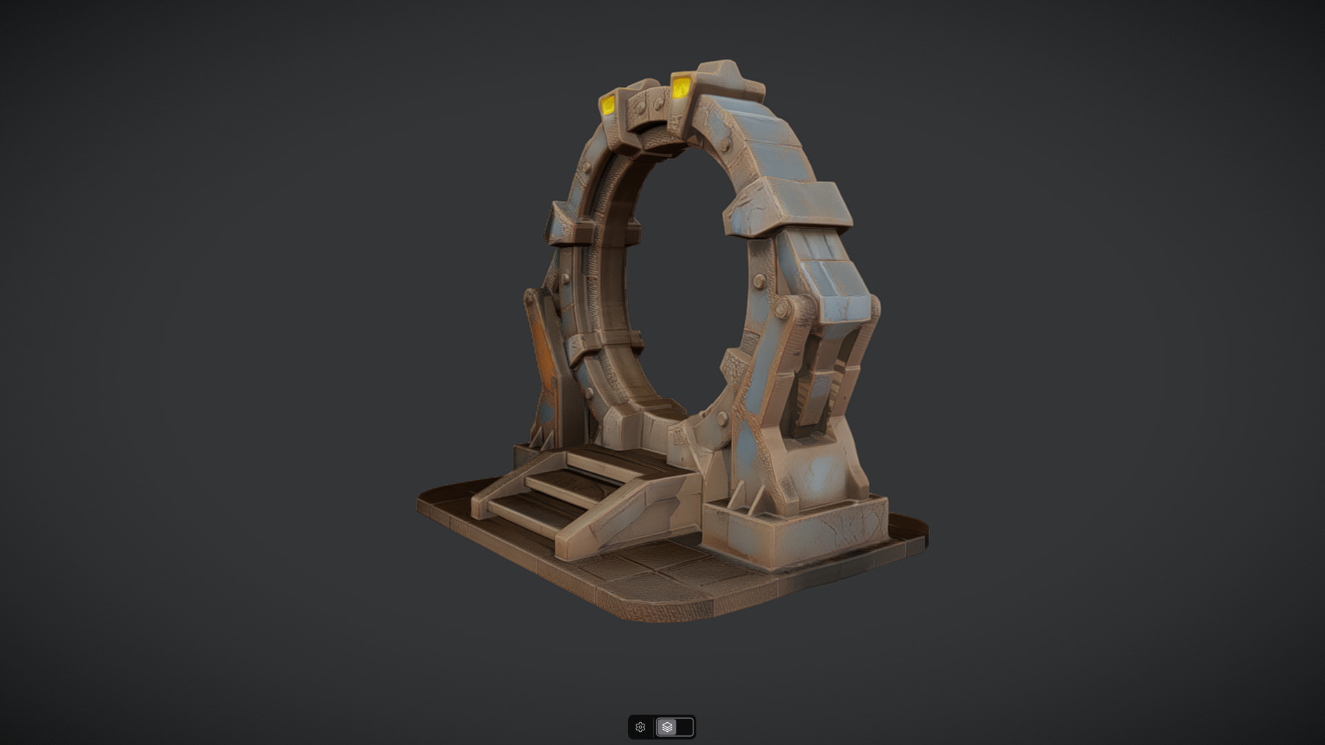 rusty portal 3D model_2