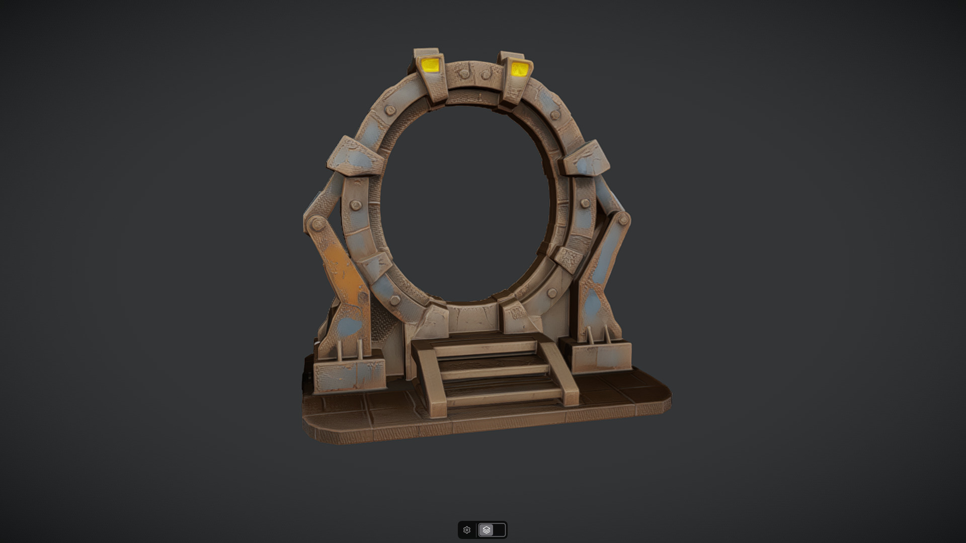 rusty portal 3D model_8