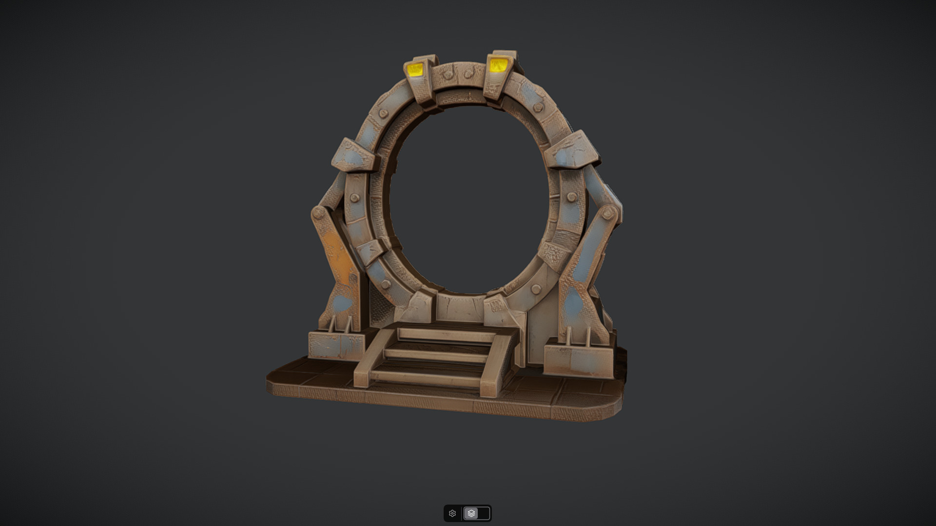 rusty portal 3D model_9