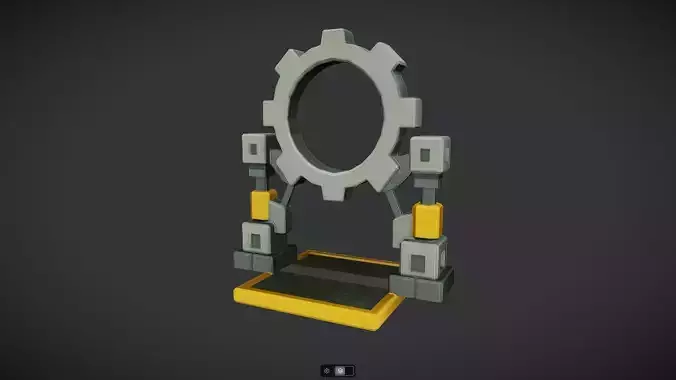 mechanical portal frame with gear design