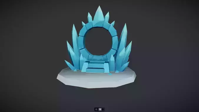 icy crystal portal with stairs
