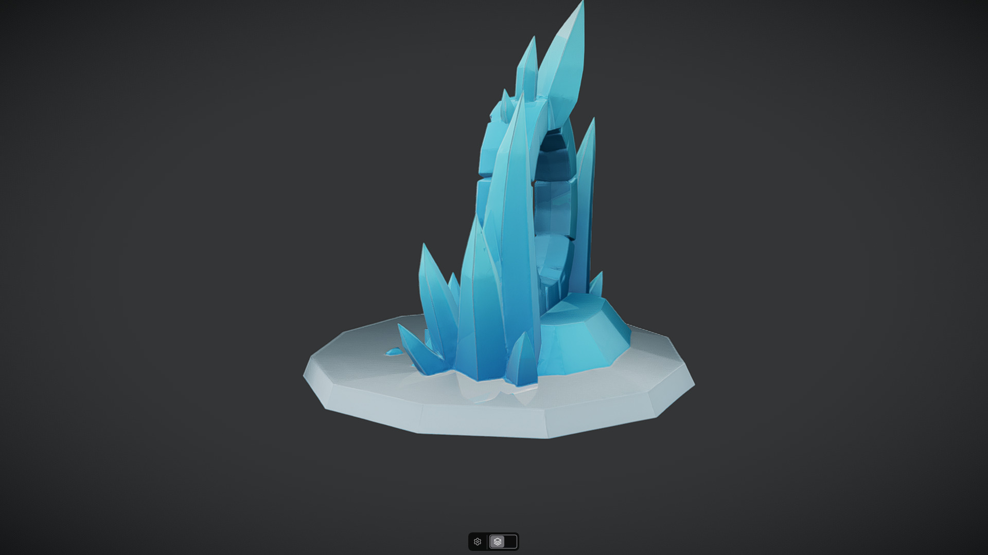 icy crystal portal with stairs 3D model_6