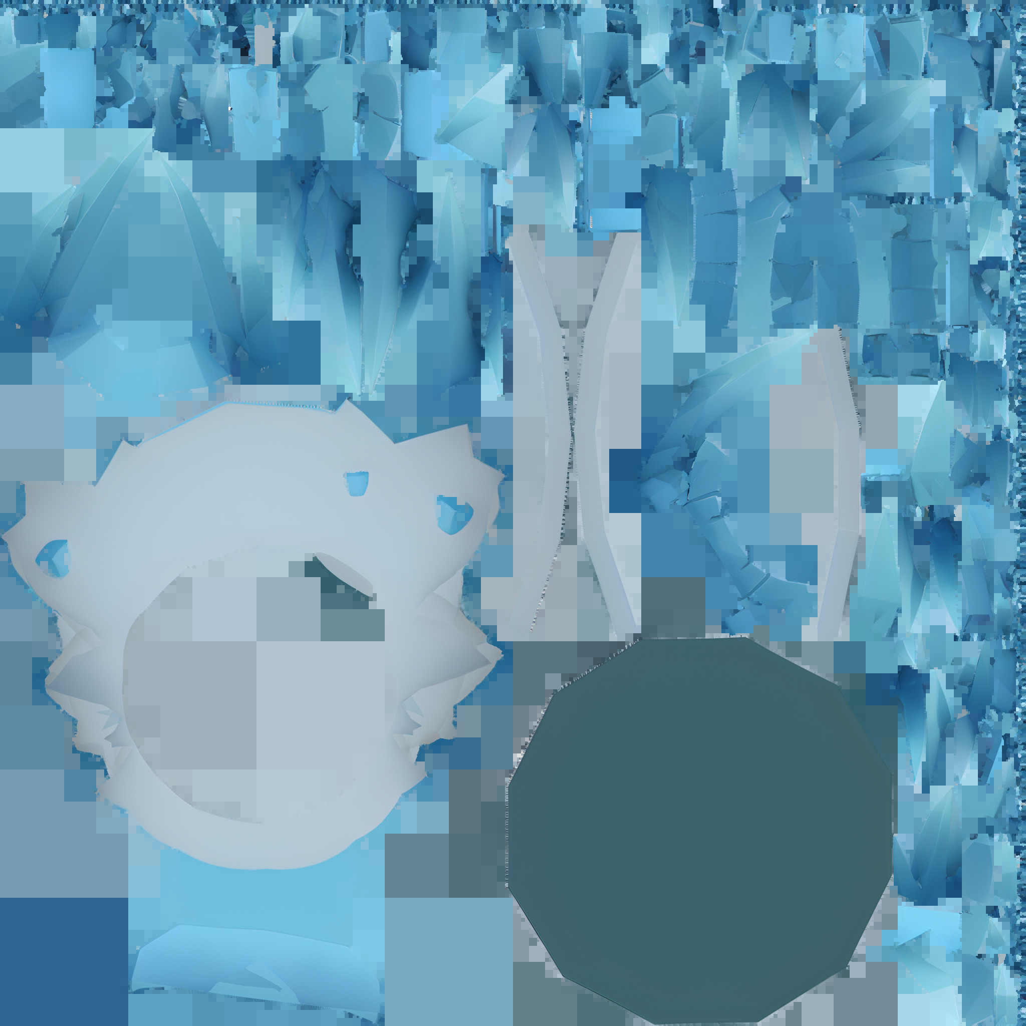 icy crystal portal with stairs 3D model_11