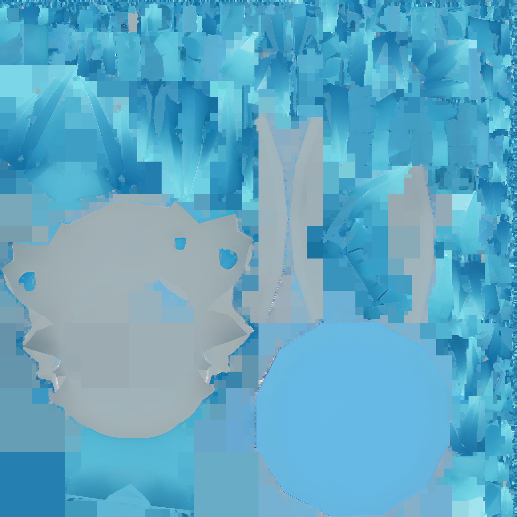 icy crystal portal with stairs 3D model_12