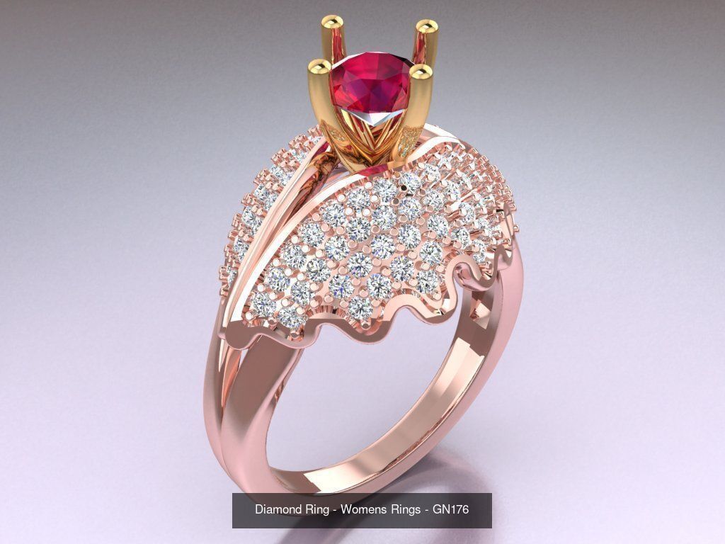 Collection 3d Ring Jewellery - 100 Womens Rings N20 _94