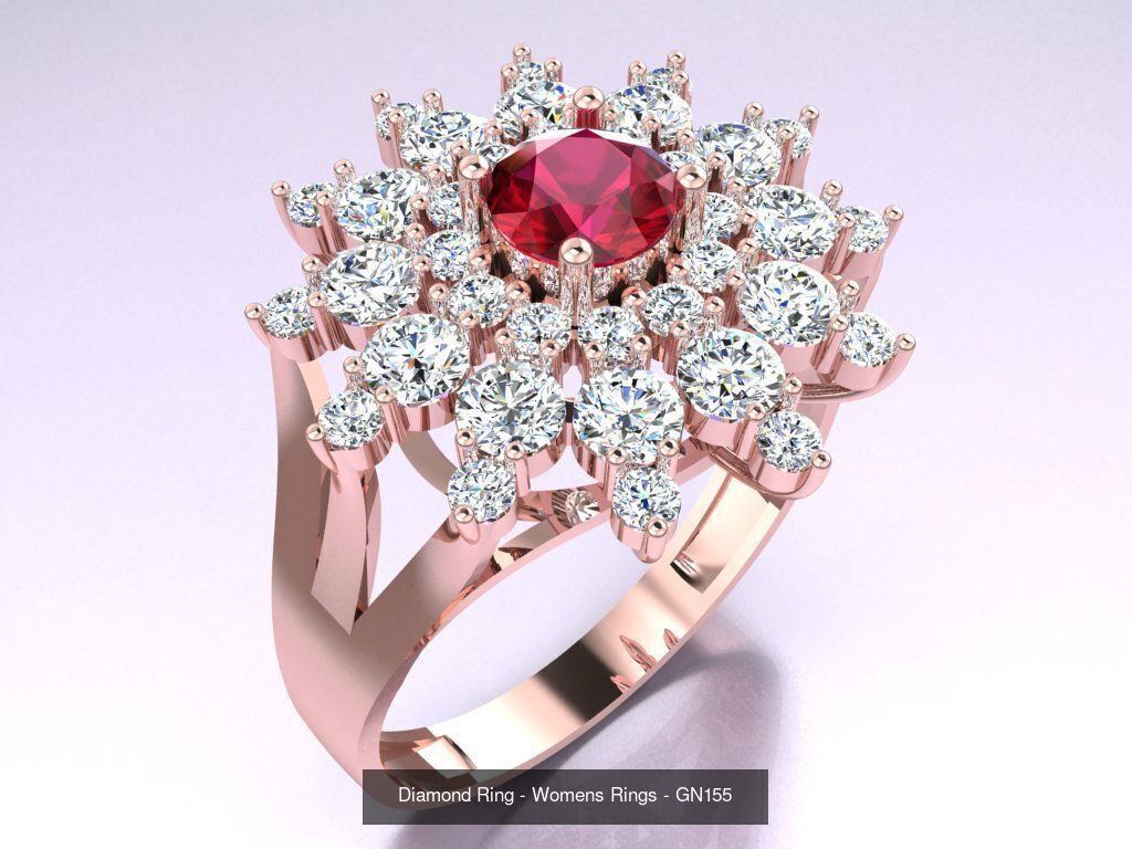 Collection 3d Ring Jewellery - 100 Womens Rings N20 _104