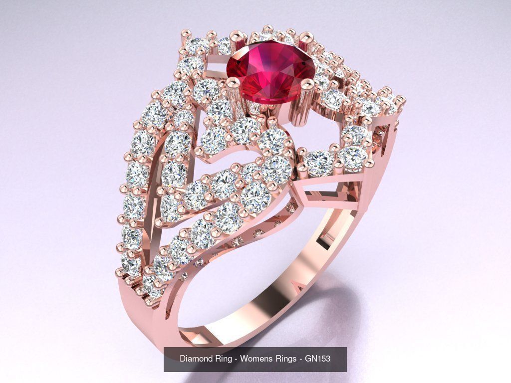Collection 3d Ring Jewellery - 100 Womens Rings N20 _102