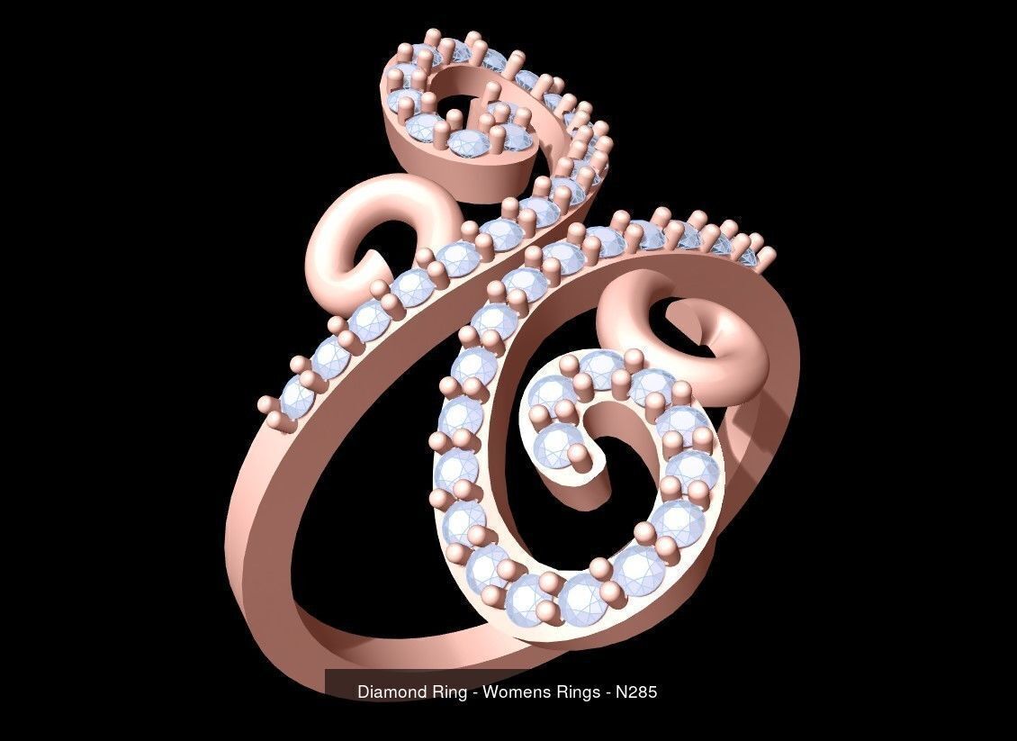 Collection 3d Ring Jewellery - 100 Womens Rings N20 _22