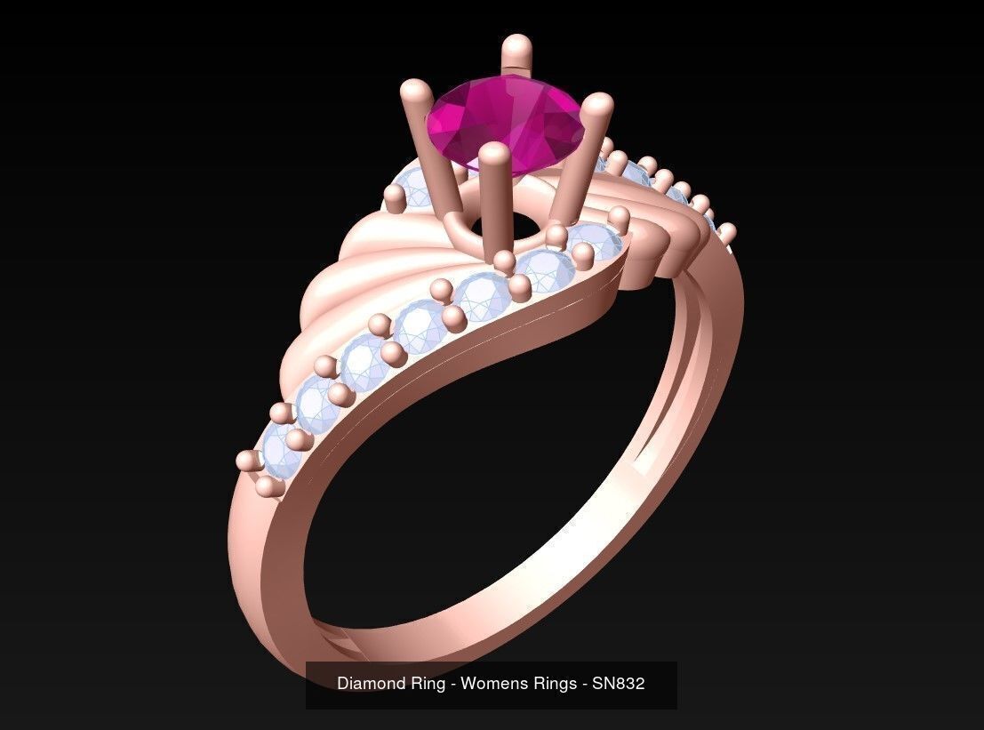 Collection 3d Ring Jewellery - 100 Womens Rings N20 _51