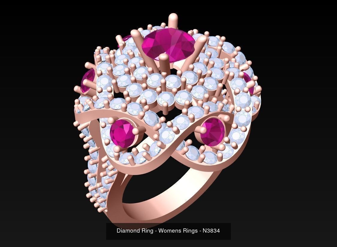 Collection 3d Ring Jewellery - 100 Womens Rings N20 _41