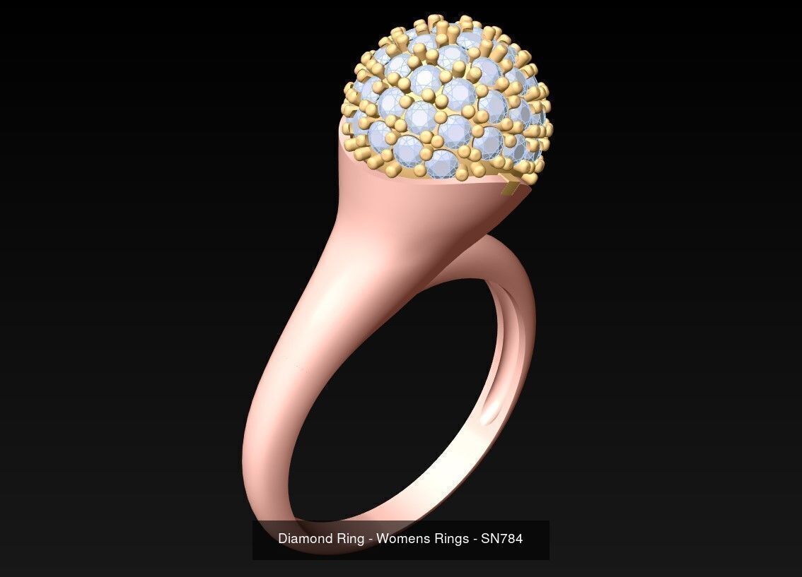 Collection 3d Ring Jewellery - 100 Womens Rings N20 _79