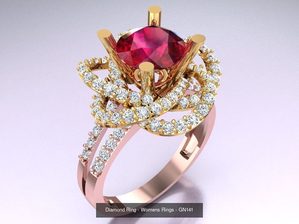 Collection 3d Ring Jewellery - 100 Womens Rings N20 _96