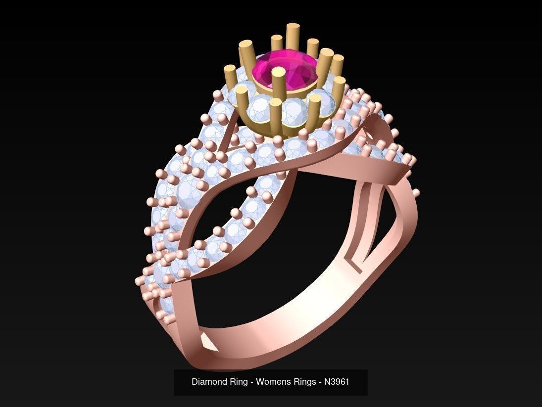 Collection 3d Ring Jewellery - 100 Womens Rings N20 _32