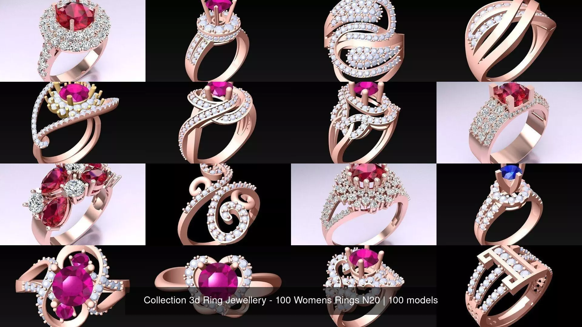 Collection 3d Ring Jewellery - 100 Womens Rings N20 _0