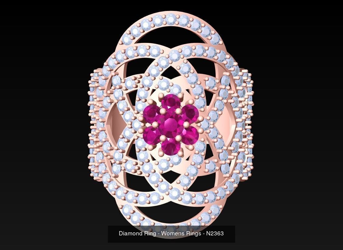 Collection 3d Ring Jewellery - 100 Womens Rings N20 _62