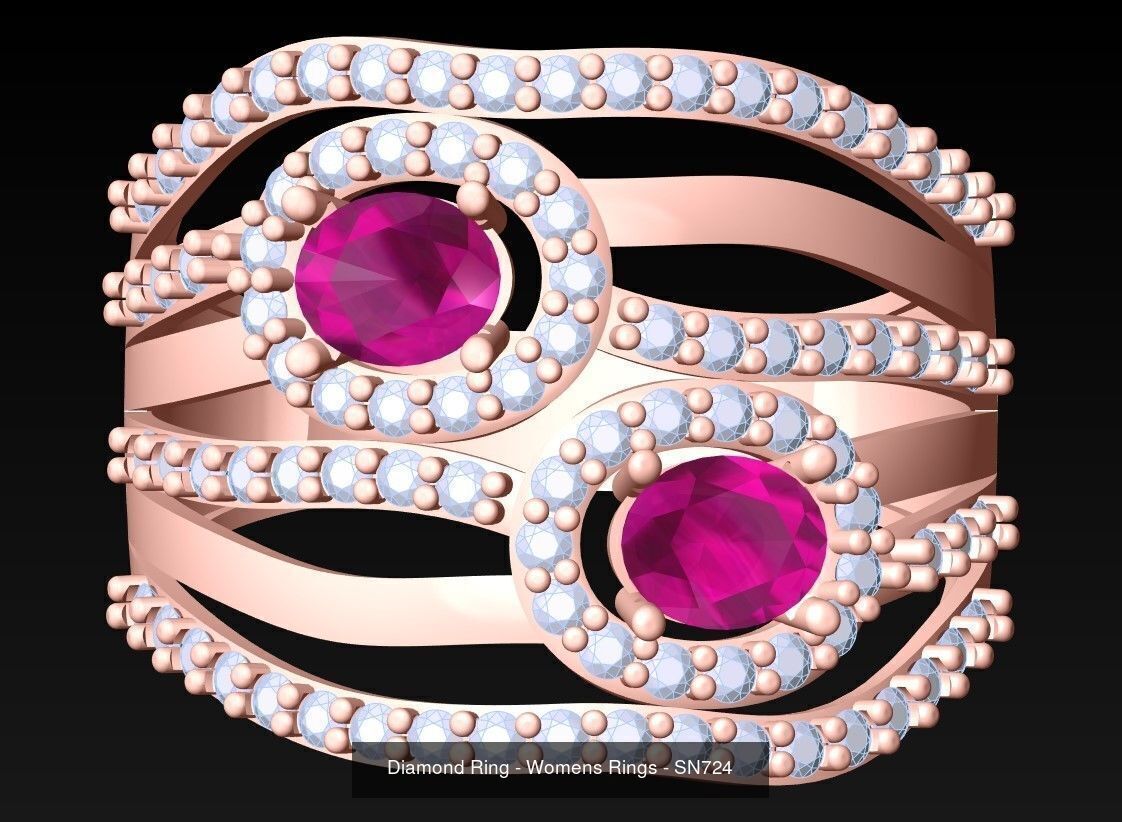 Collection 3d Ring Jewellery - 100 Womens Rings N20 _81