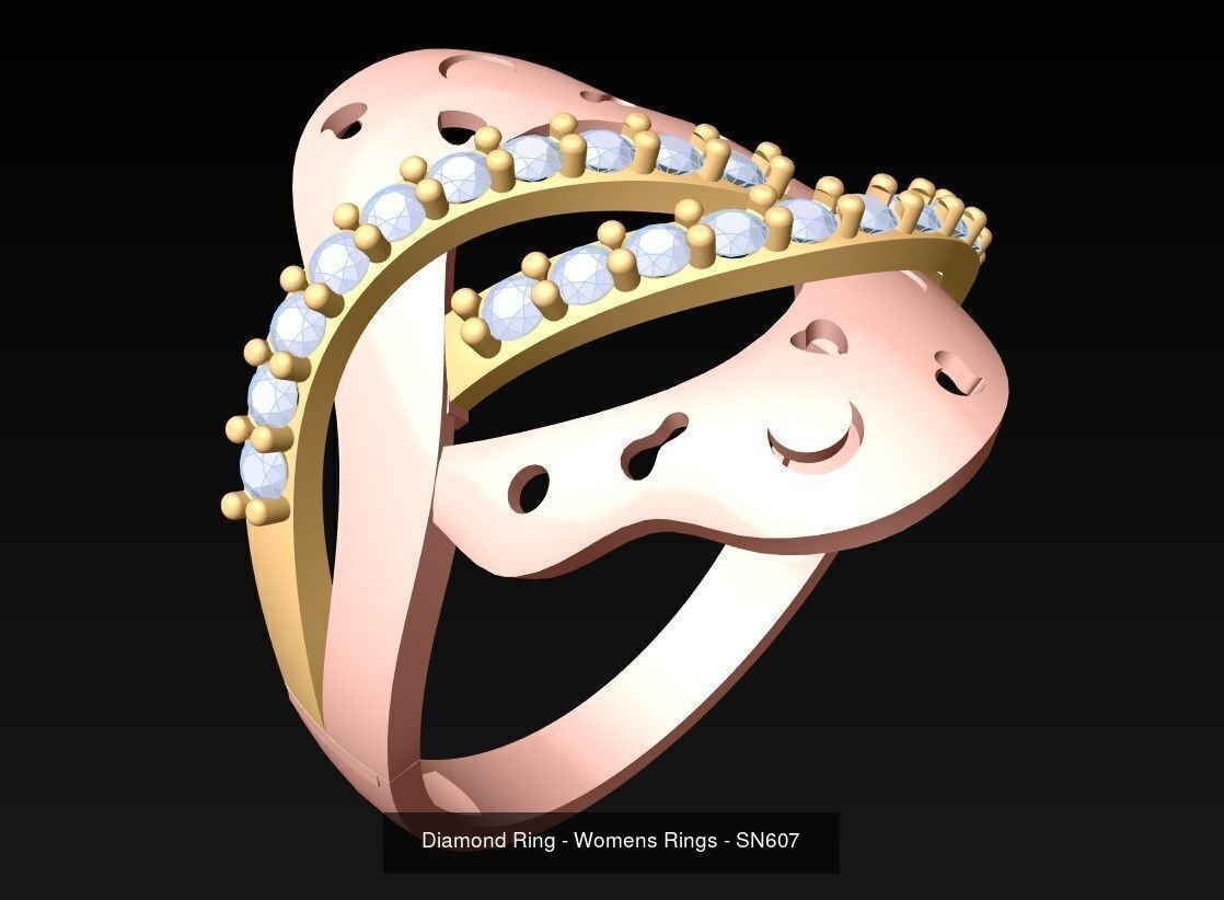 Collection 3d Ring Jewellery - 100 Womens Rings N20 _80
