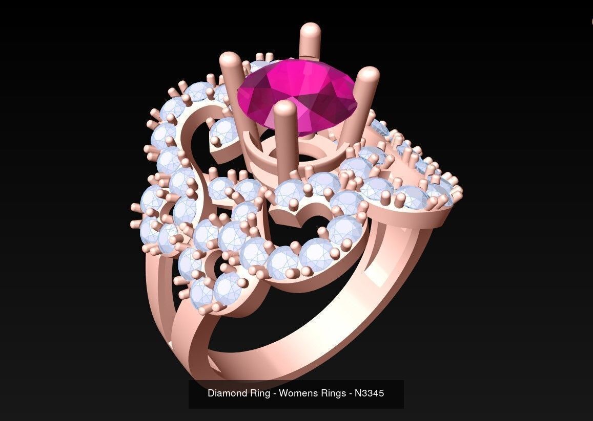 Collection 3d Ring Jewellery - 100 Womens Rings N20 _27