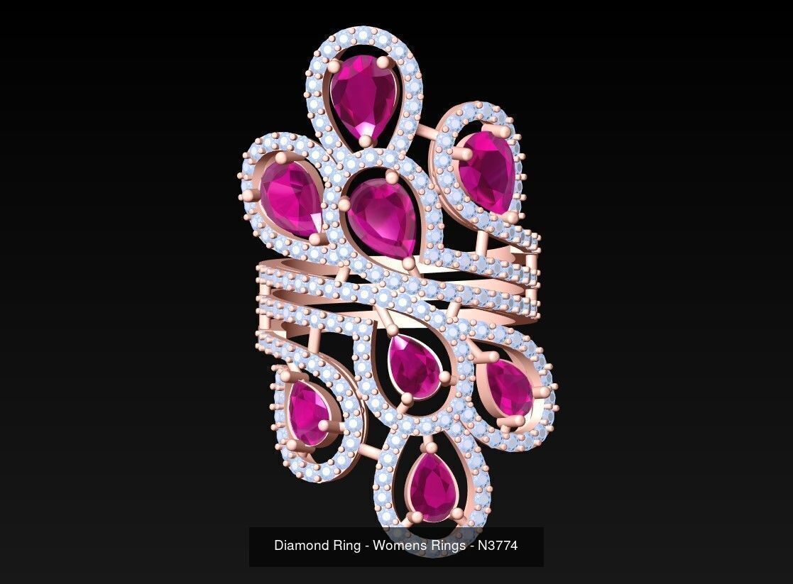 Collection 3d Ring Jewellery - 100 Womens Rings N20 _31