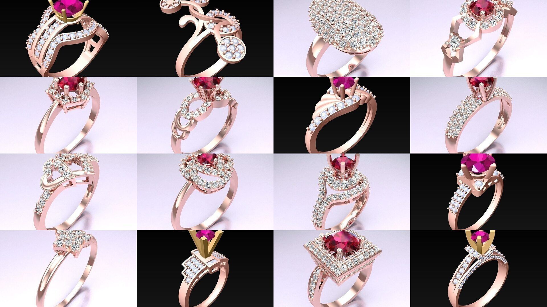 Collection 3d Ring Jewellery - 100 Womens Rings N20 _3